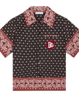 Dolce & Gabbana Boys Bandana Print Shirt Red & Black