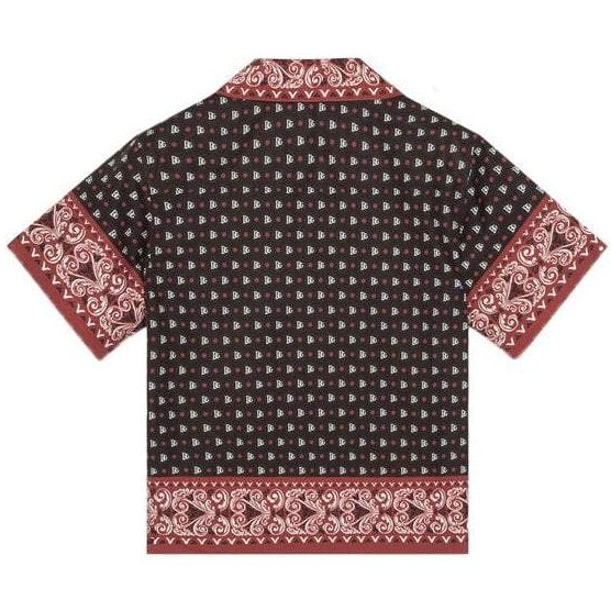 Dolce &amp; Gabbana Boys Bandana Print Shirt Red &amp; Black