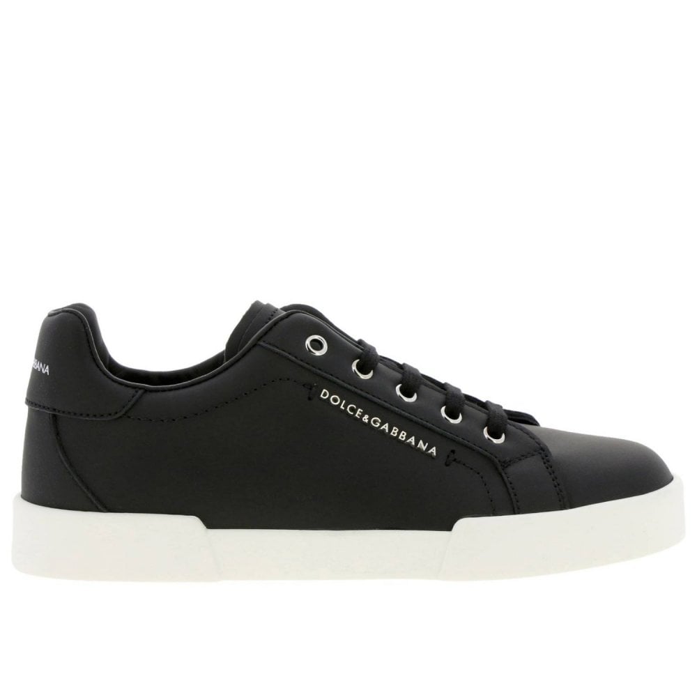 Dolce &amp; Gabbana Boys Leather Trainers Black