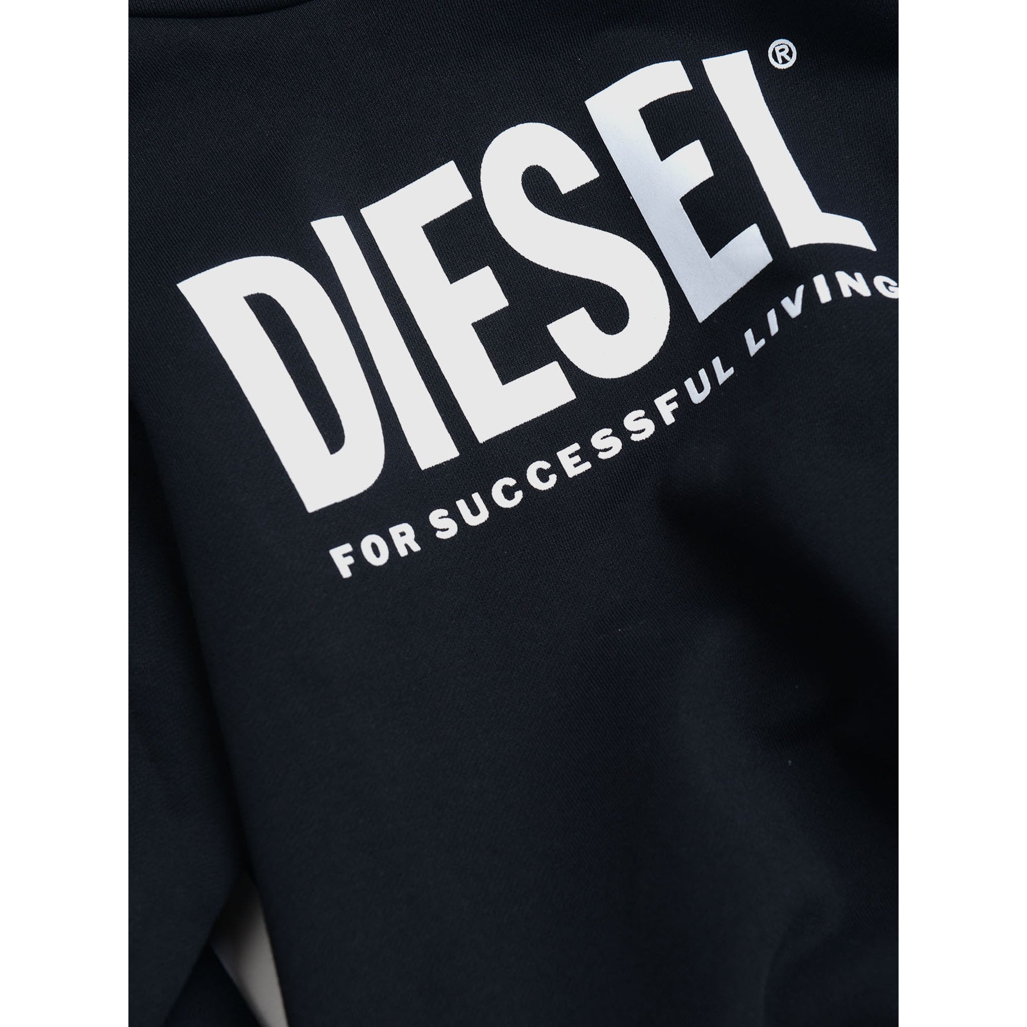 Diesel Boys Sdivision Logo Hoodie Black