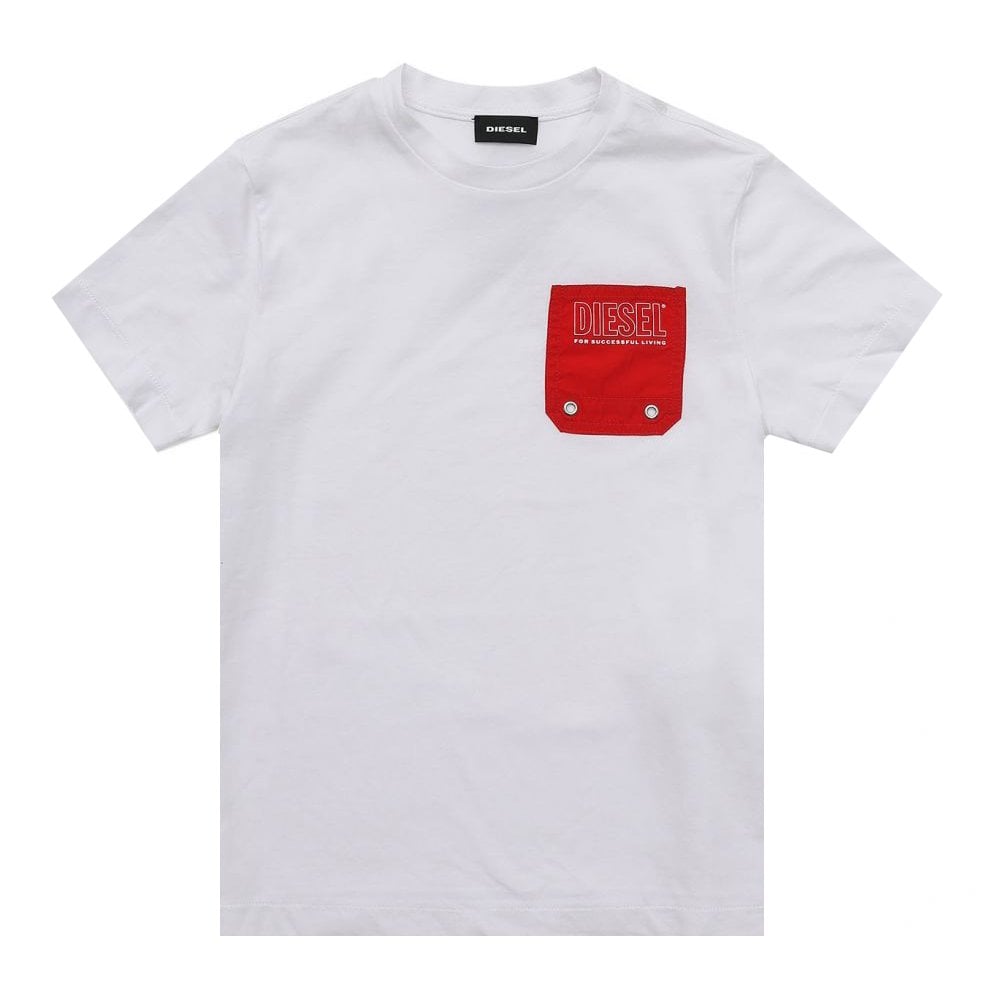 Diesel Boys Logo T-Shirt White