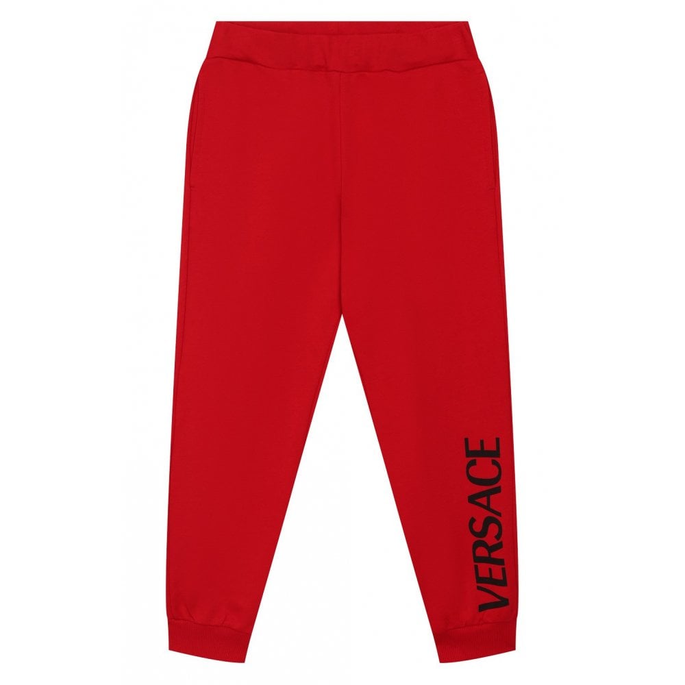 Versace Boys Cotton Tracksuit Red