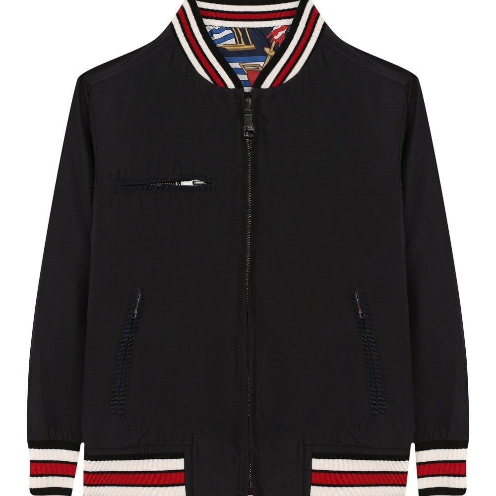 Dolce &amp; Gabbana Boys Zip Up Jacket Blue