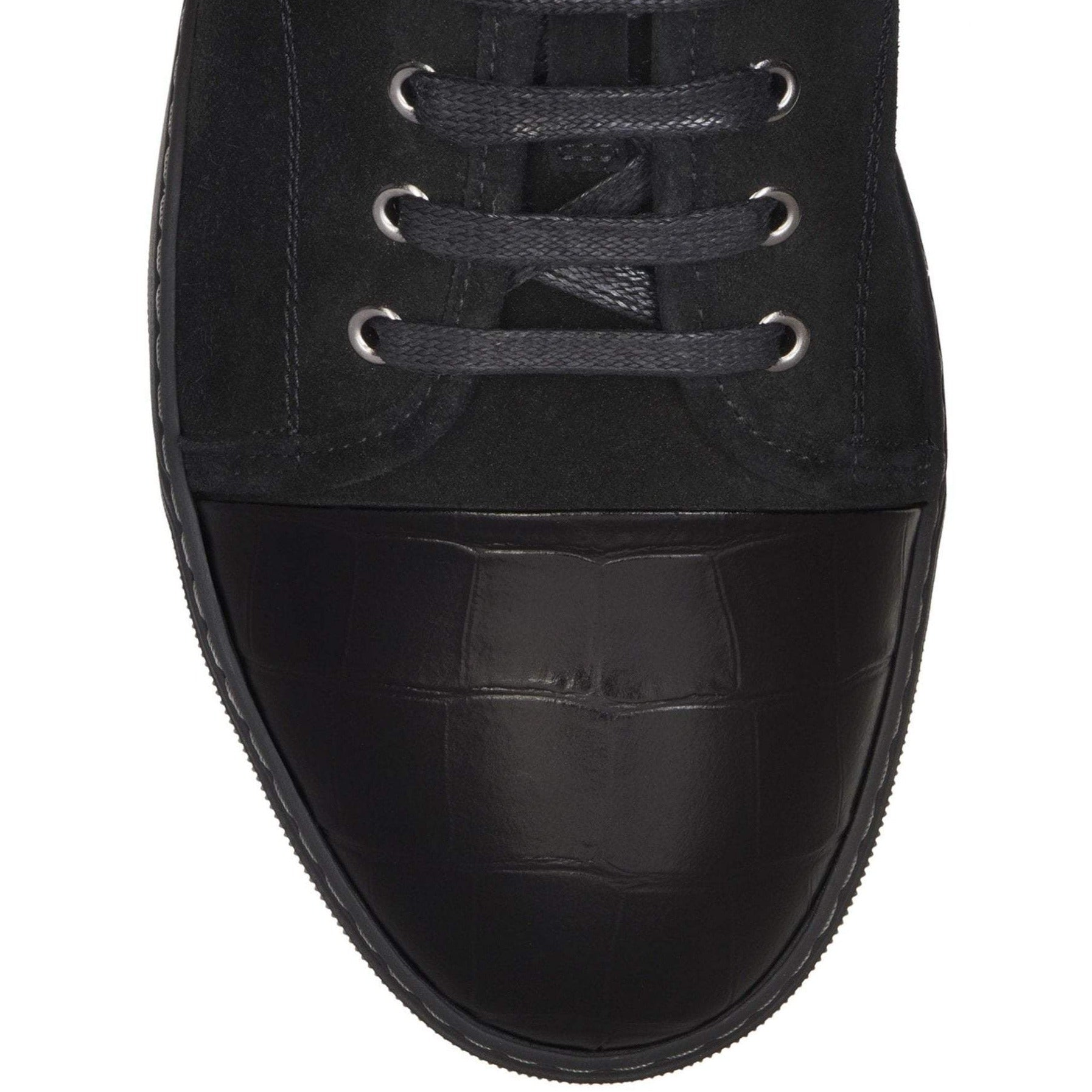 Lanvin Men&#39;s DBBI Suede Calfskin Sneaker Black