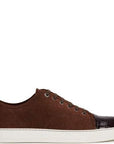 Lanvin Men's DBB1 Suede Calfskin Sneaker Brown