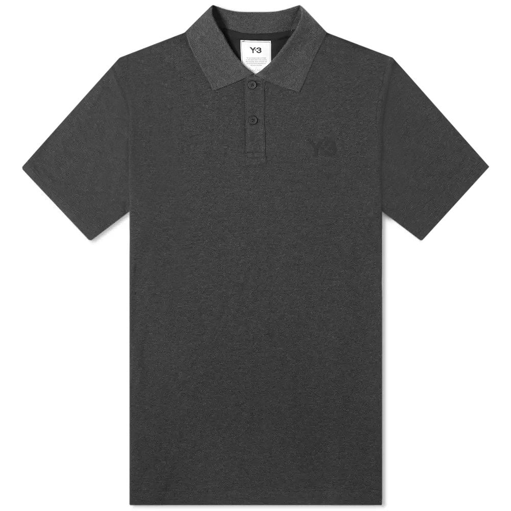 Y-3 Men&#39;s Pique Polo Black