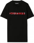 Dsquared2 Boys Hashtag T-shirt Black