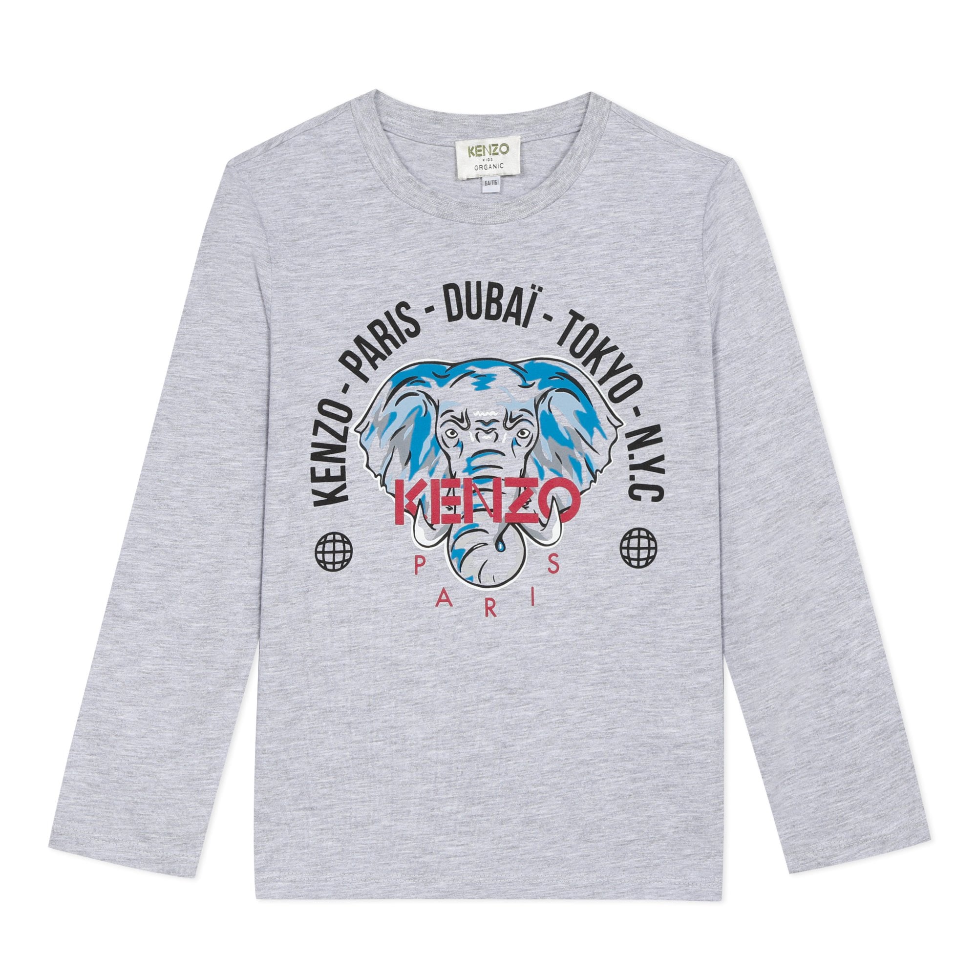 Kenzo Boys Elephant T-shirt Grey