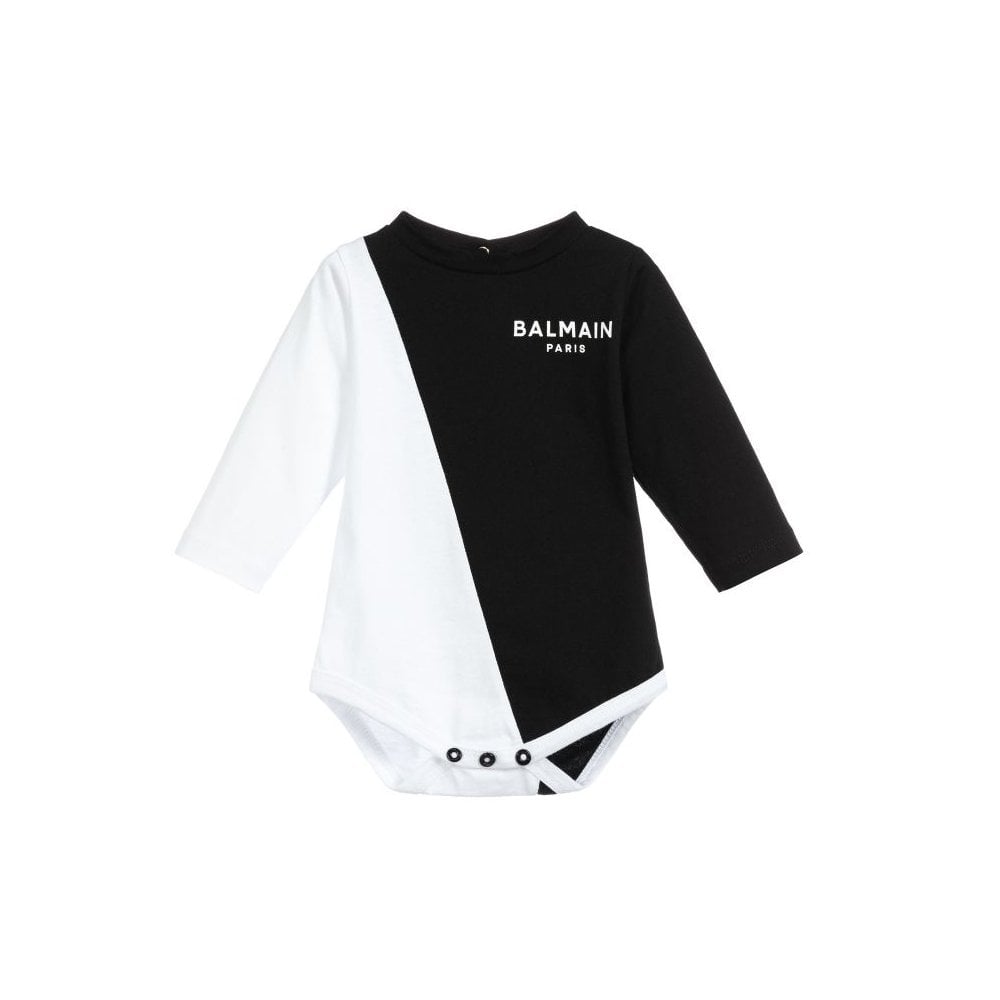 Balmain Baby Monochrome Bodysuit And Onesie Gift Set