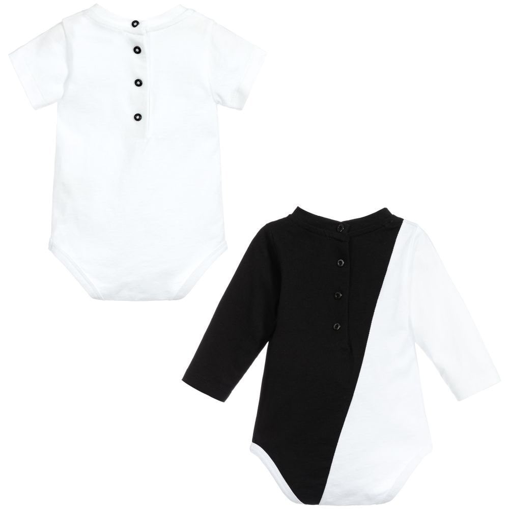 Balmain Baby Monochrome Bodysuit And Onesie Gift Set