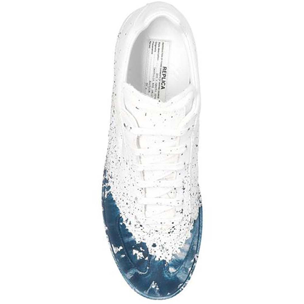 Maison Margiela Mens Paint Drop Sneakers White
