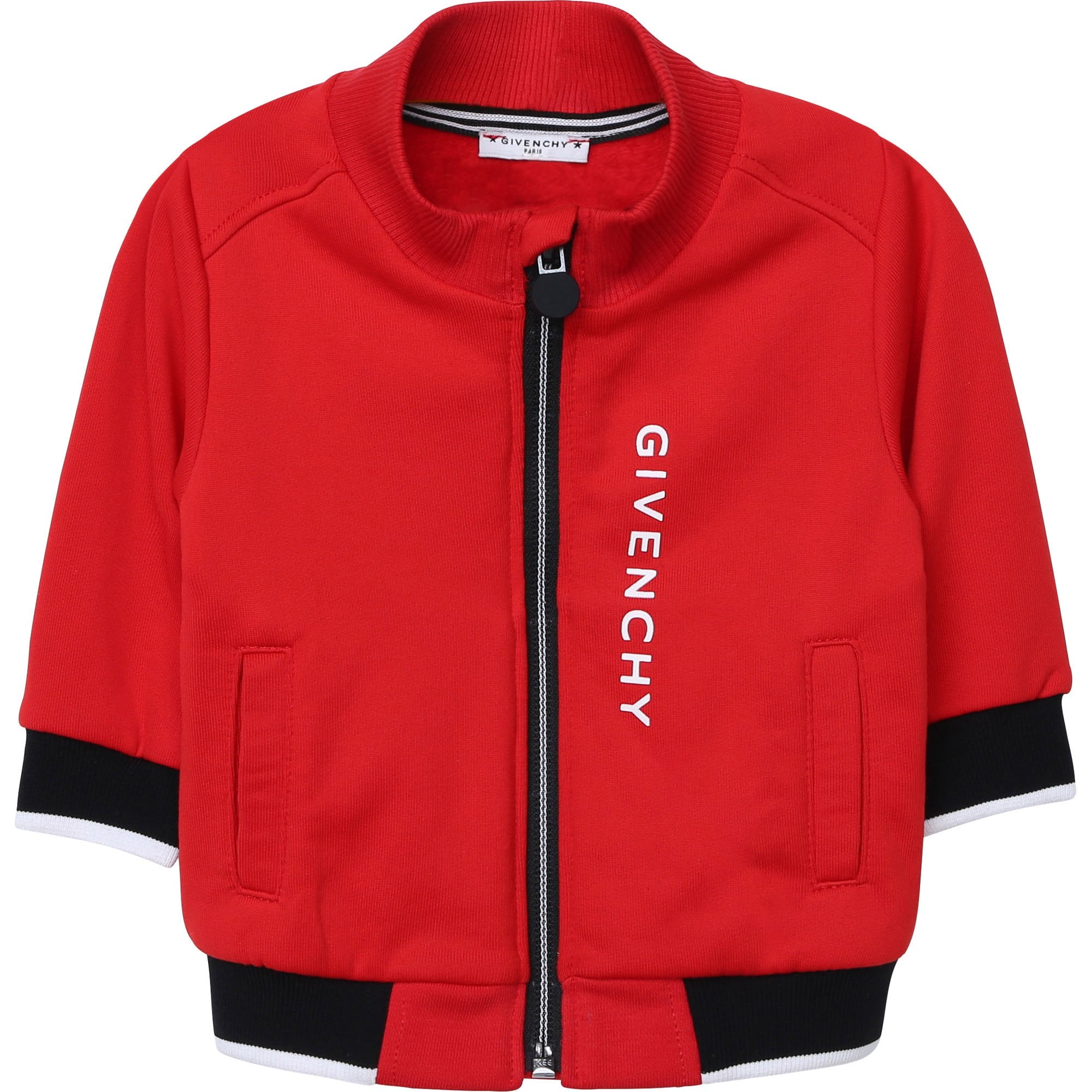 Givenchy Baby Boys Logo Zip Top Red