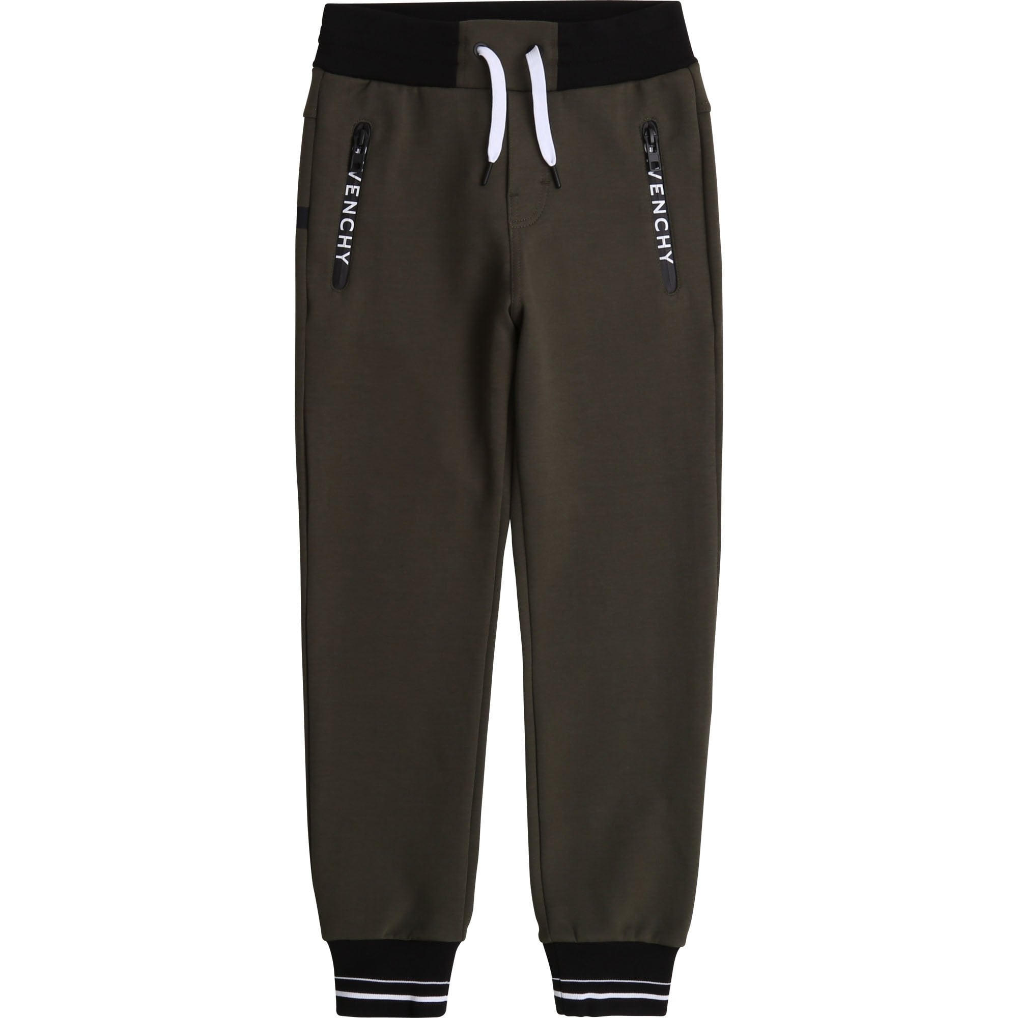 Givenchy Boys Cotton Joggers Khaki