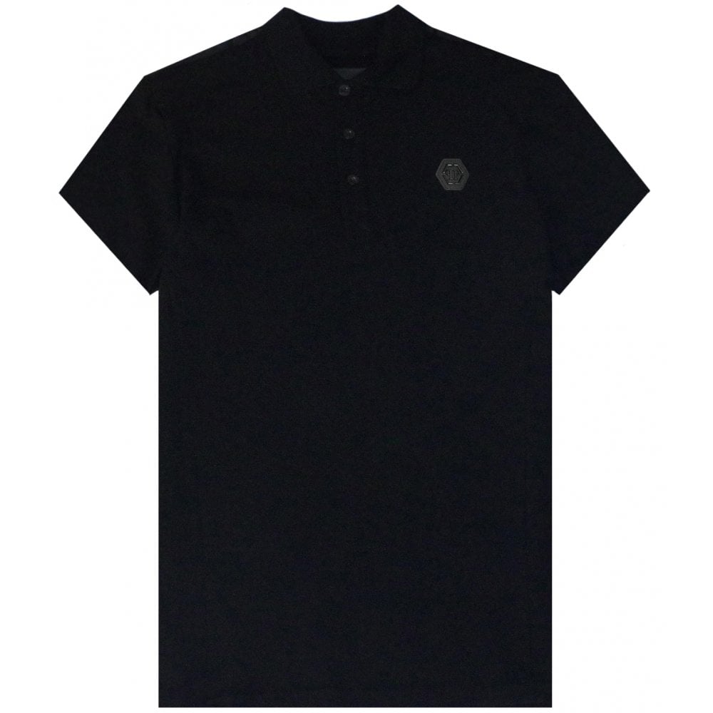 Philipp Plein Men&#39;s Logo Polo Black