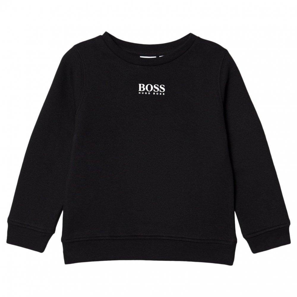 Hugo Boss Boys Logo Sweater Black