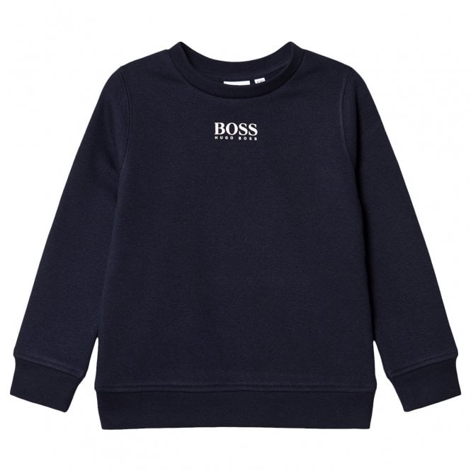 Hugo Boss Boys Logo Sweater Navy