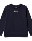 Hugo Boss Boys Logo Sweater Navy