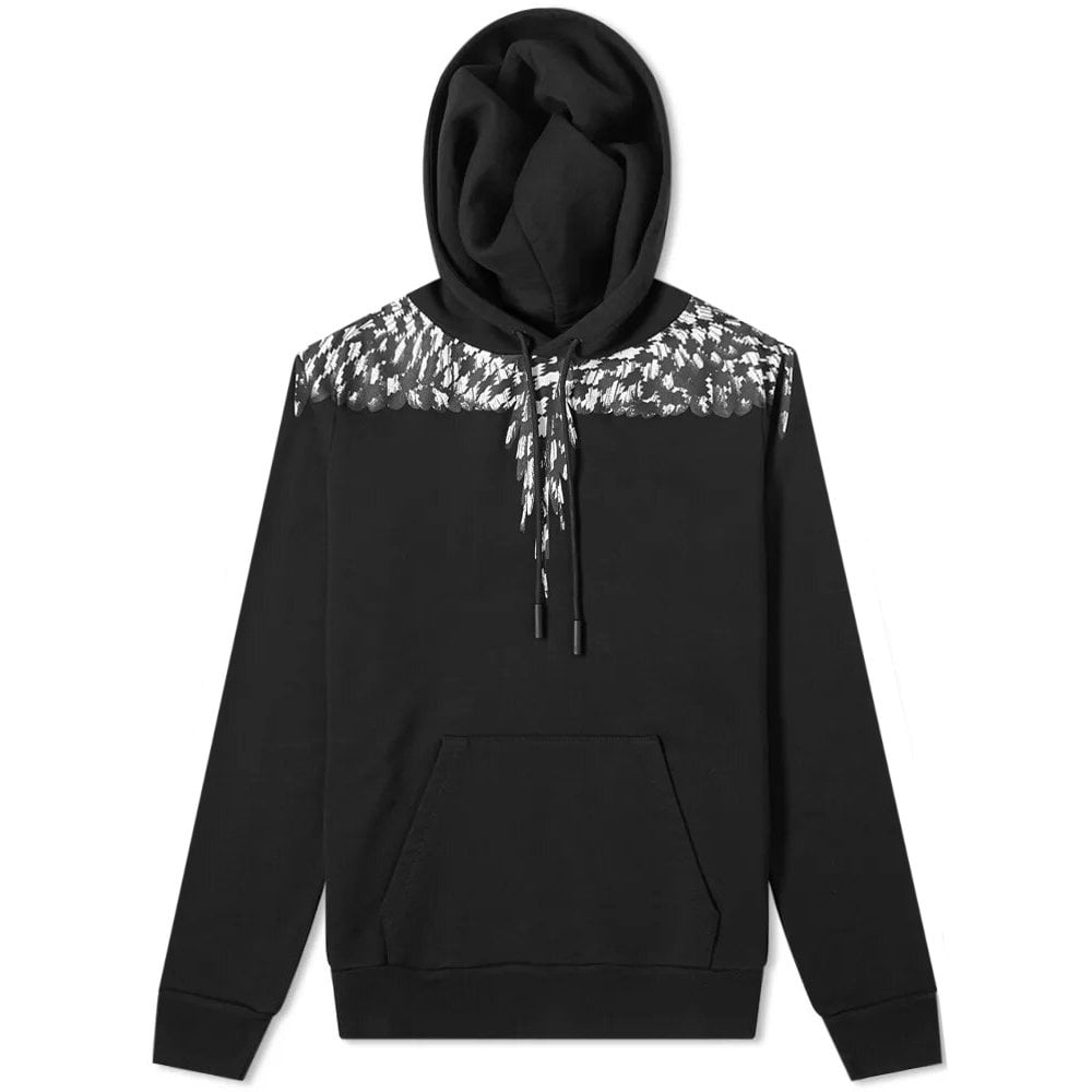 Marcelo Burlon Men&#39;s Cross Wings Hoodie Black