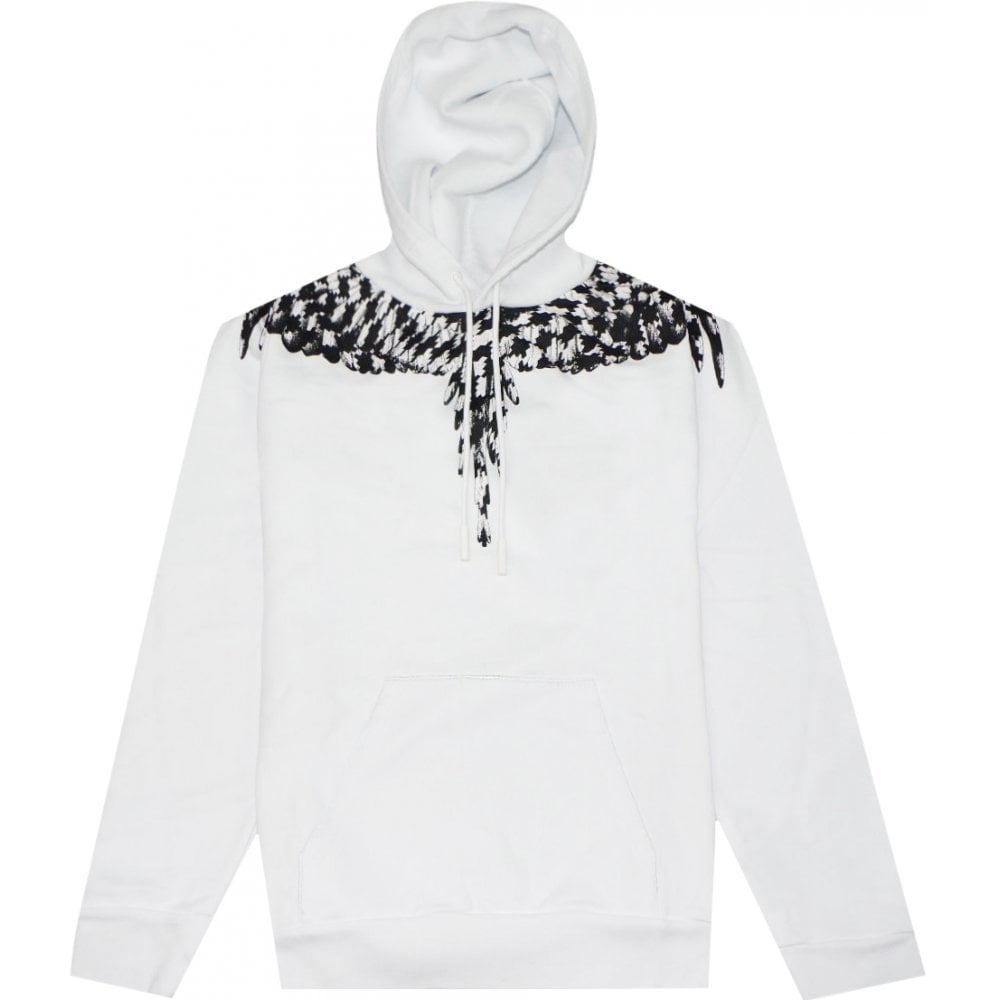 Marcelo Burlon Men&#39;s Cross Wings Hoodie White