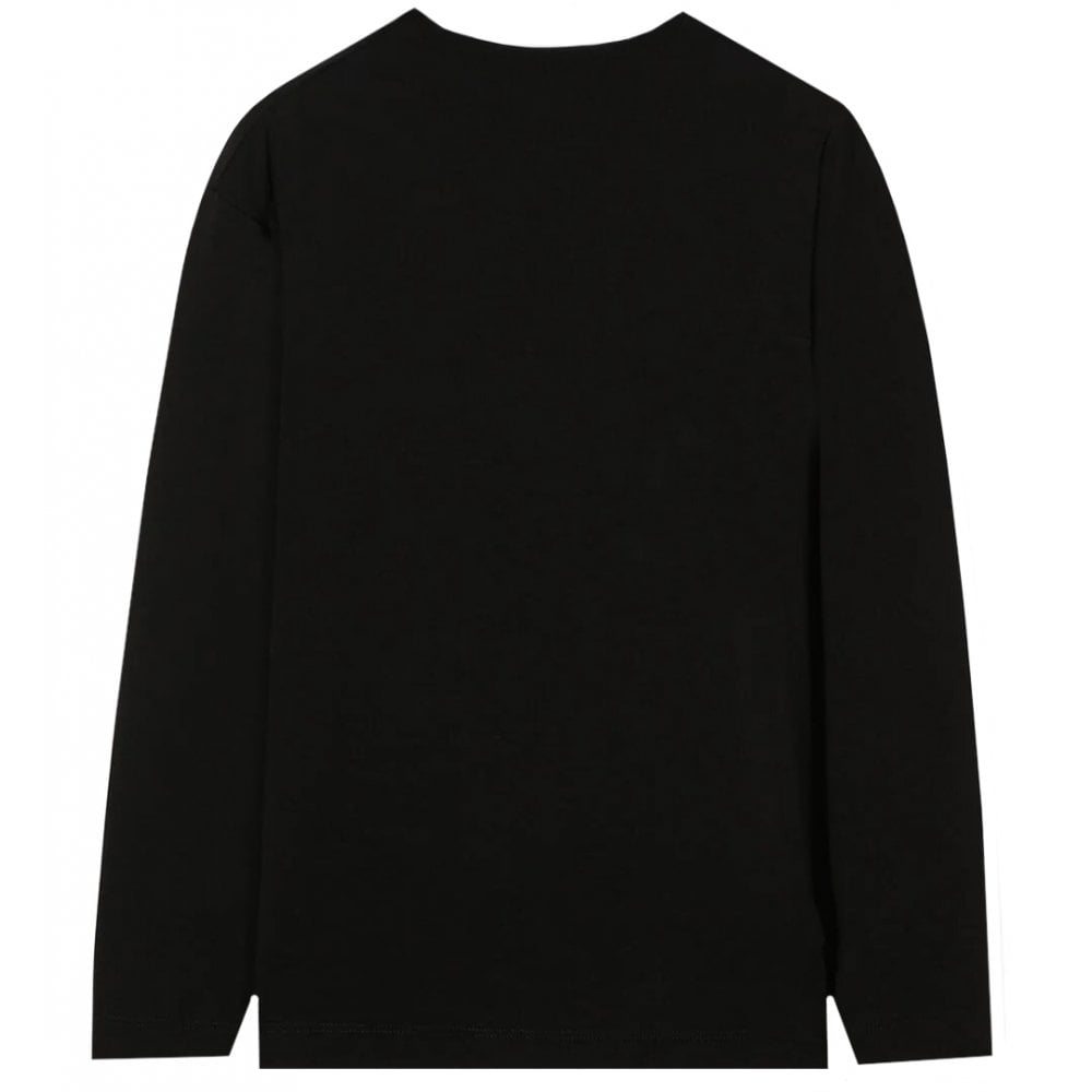 Moschino Boys Long Sleeved Logo T-shirt Black