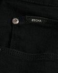 Z Zegna Men's Stretch Cotton Denim Jeans Black