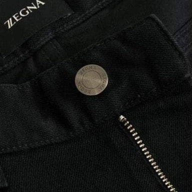 Z Zegna Men&#39;s Stretch Cotton Denim Jeans Black