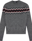 Dsquared2 Men's Perforated Knit Jumper Grey