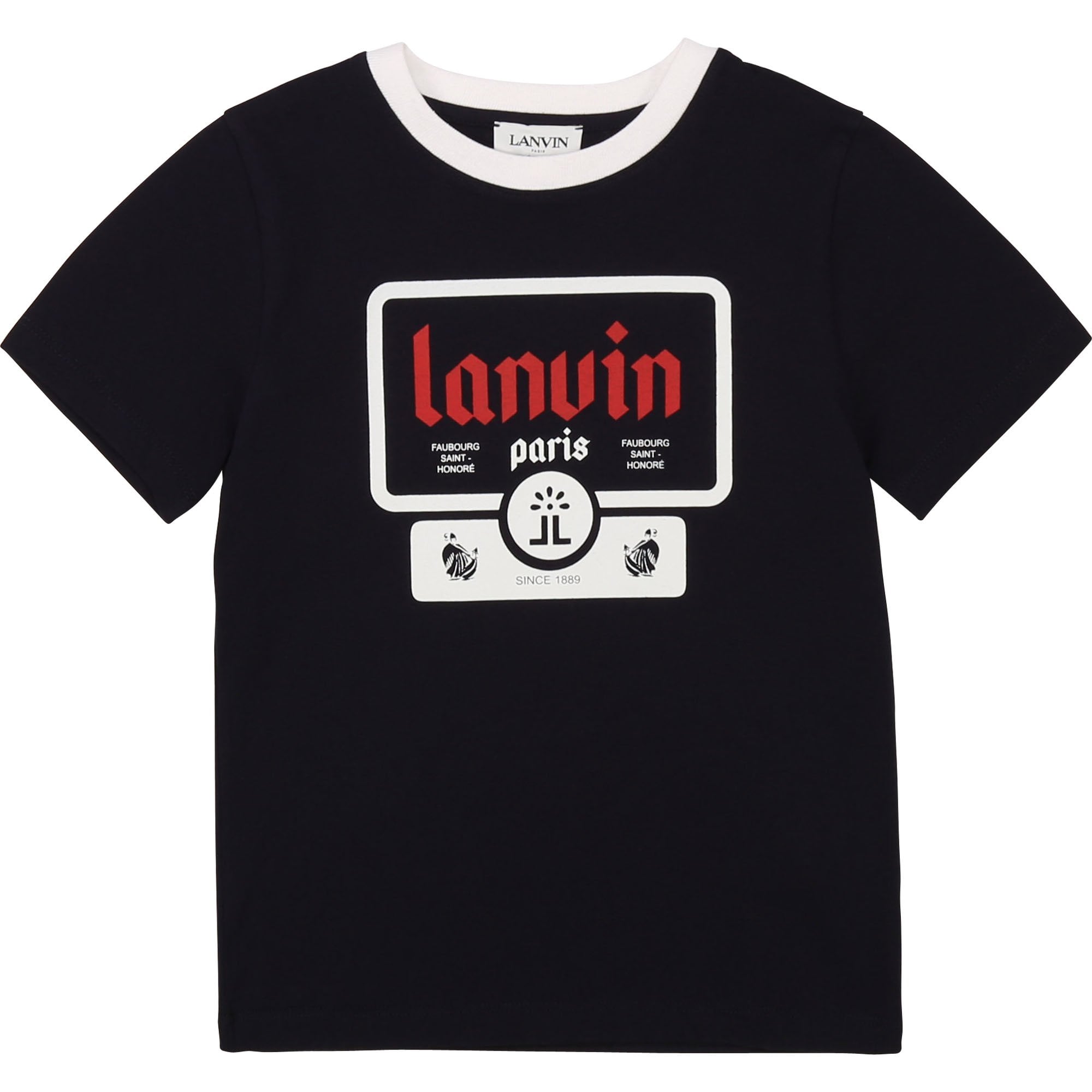Lanvin Paris Boys Logo T-shirt Navy