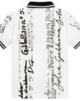 Dolce & Gabbana Boys Logo Signature Polo White