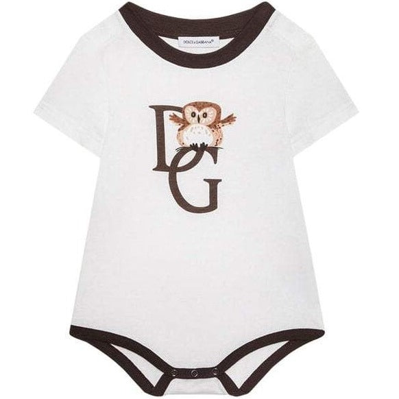 Dolce &amp; Gabbana Baby Boys Animal Print Bodysuit White