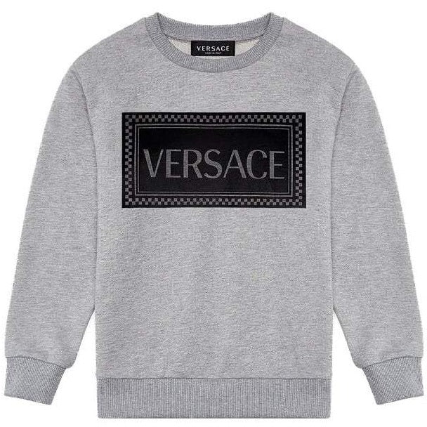 Versace Boys Cotton Sweater Grey
