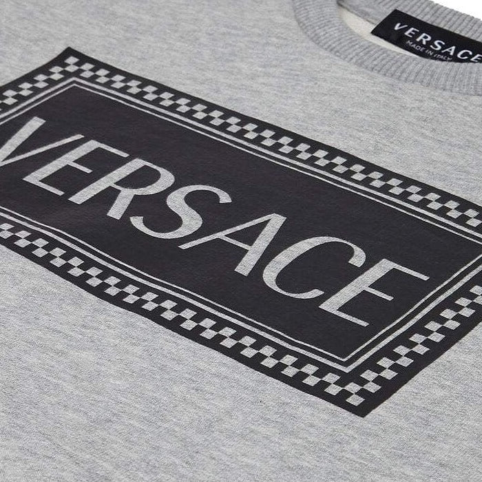 Versace Boys Cotton Sweater Grey