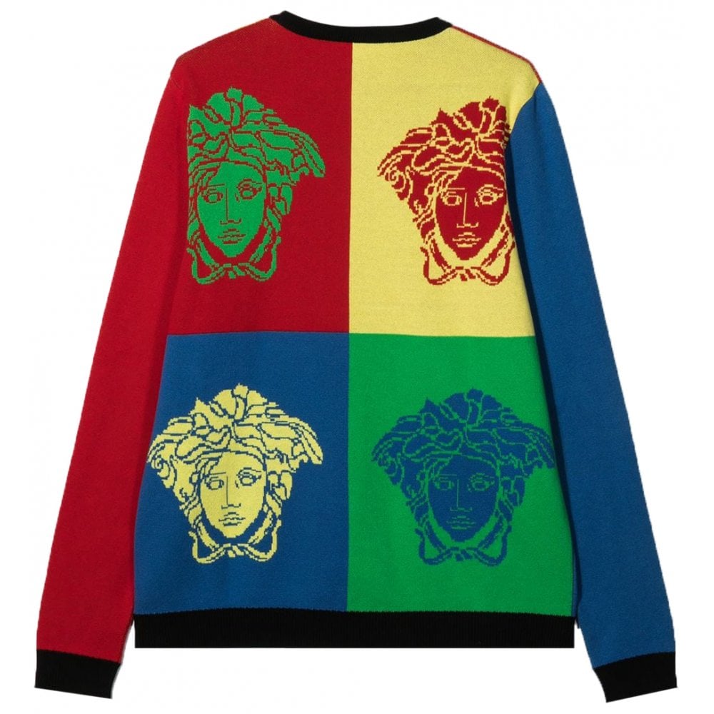 Versace Boys Medusa Sweater Multi Coloured