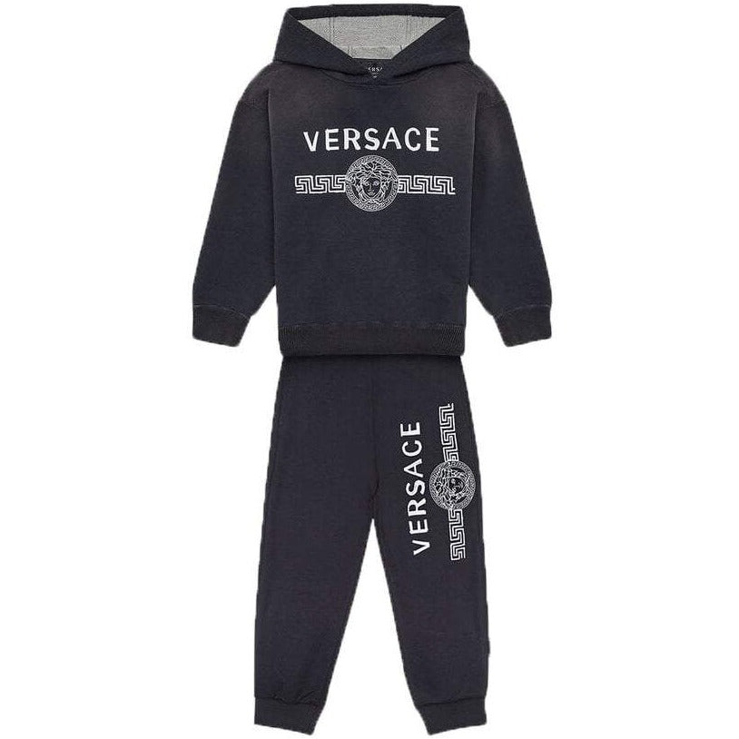 Versace Boys Cotton Tracksuit Grey