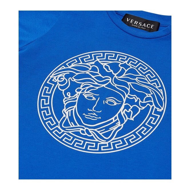 Versace Baby Boys Blue Logo Top