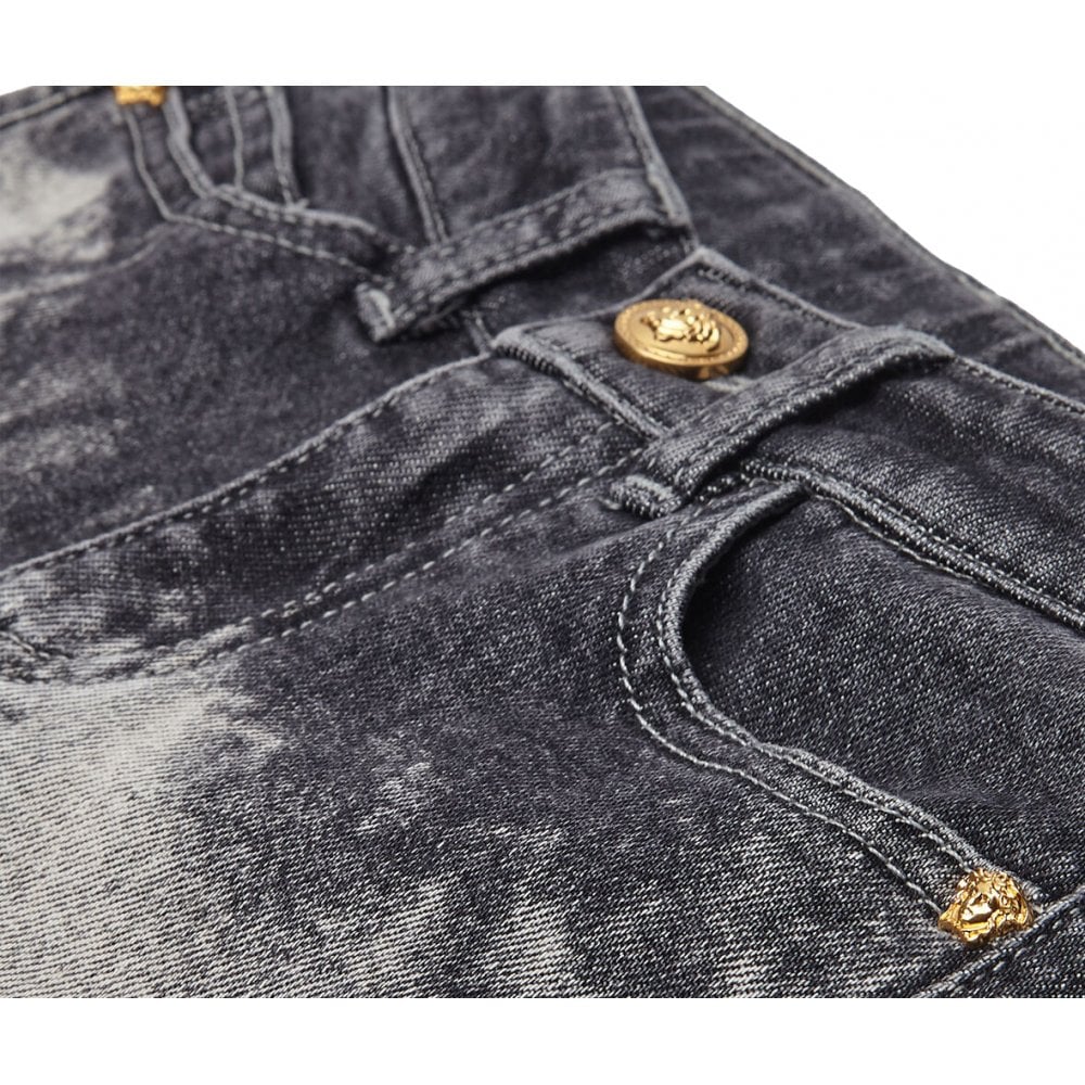 Versace Boys Logo Jeans Grey