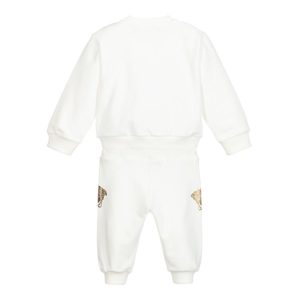 Versace Boys Logo Tracksuit White