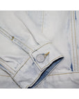Maison Margiela Men's Bleach-Wash Denim Jacket White