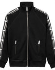 Dsquared2 Boys Taped Sleeves Zip Top Black