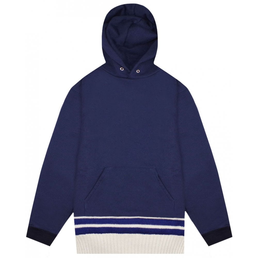 Maison Margiela Men&#39;s Knitted Hoodie Navy