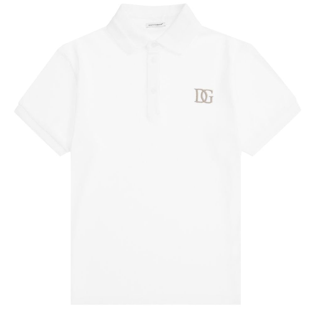 Dolce &amp; Gabbana Boys Cotton Polo White