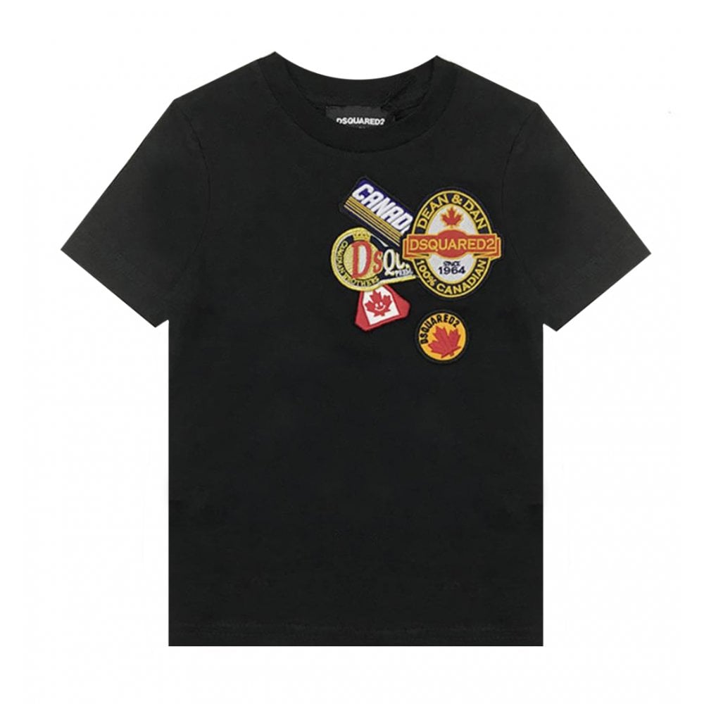 Dsquared2 Boys Badge T-shirt Black