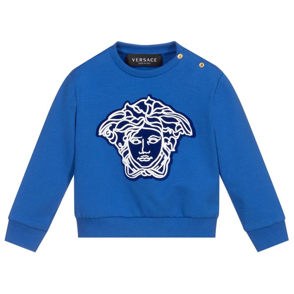 Versace Baby Boys Medusa Sweater Blue
