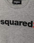 Dsquared2 Boys Cotton Logo Drip T-Shirt Grey