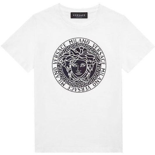 Versace Boys Cotton T-shirt White