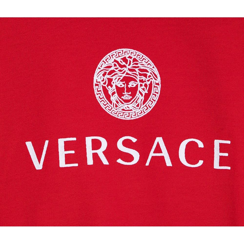 Versace Boys Cotton Hoodie Red/Blue