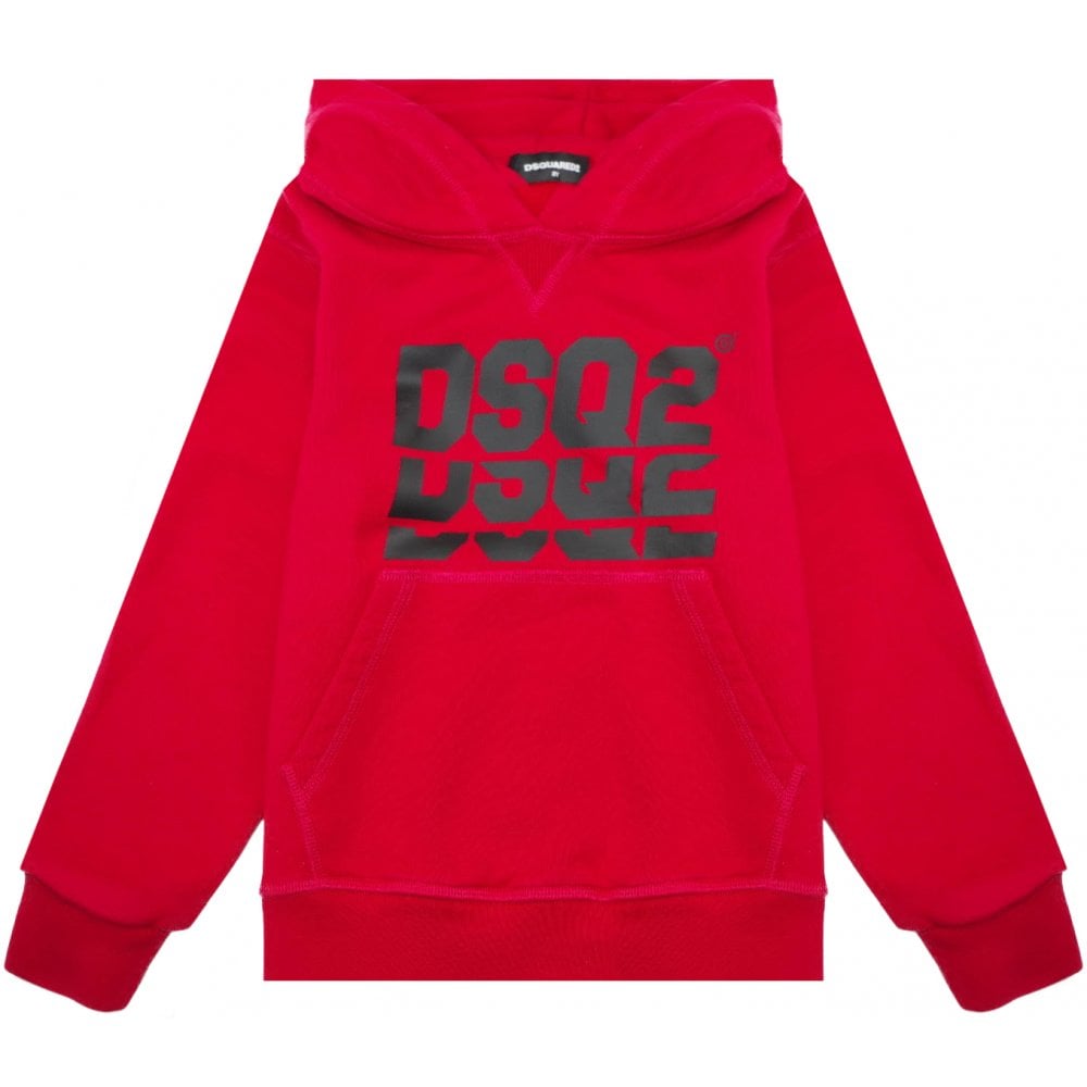 Dsquared2 Boys Pocket Hoodie Red