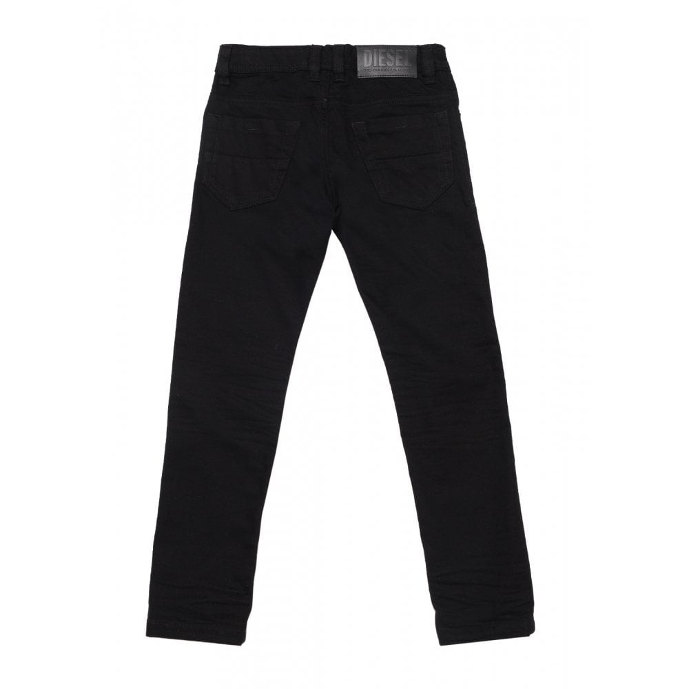 Diesel Boys Slim Fit Jeans Dark Black