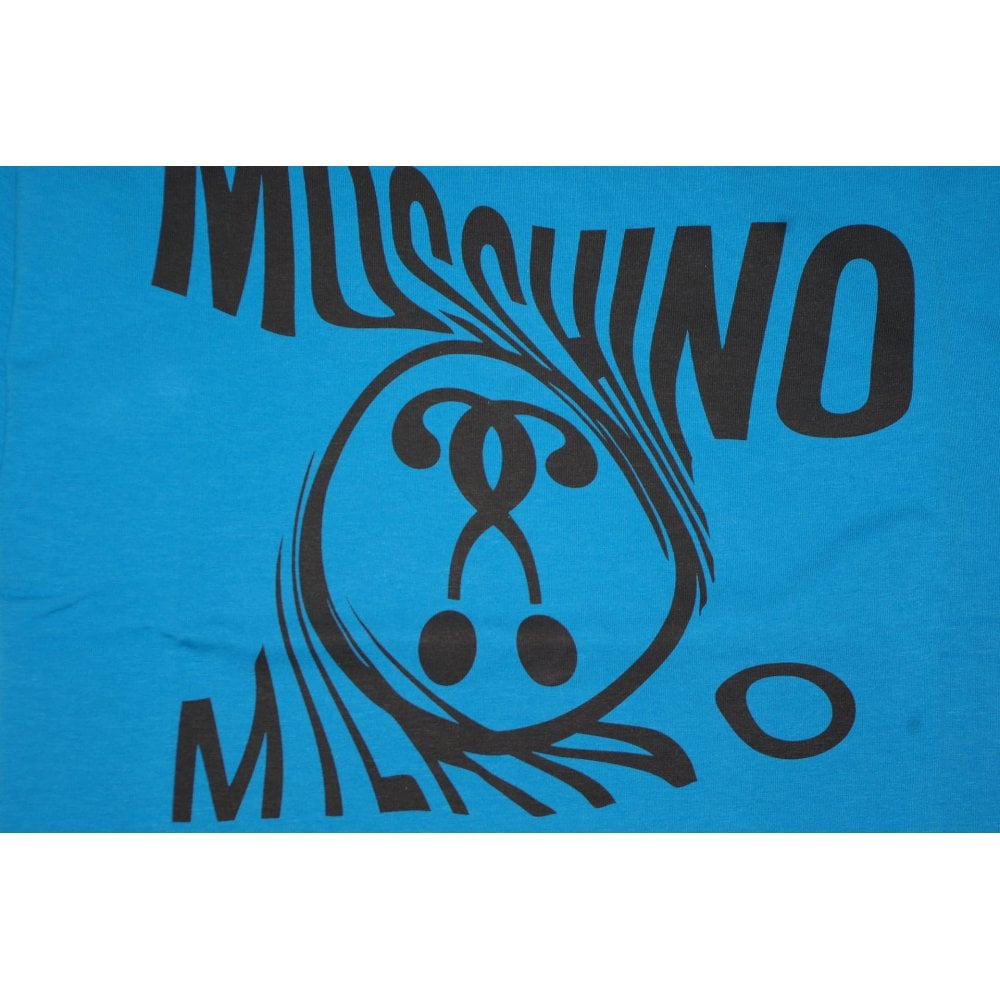 Moschino Boys Distorted Logo T-shirt Blue