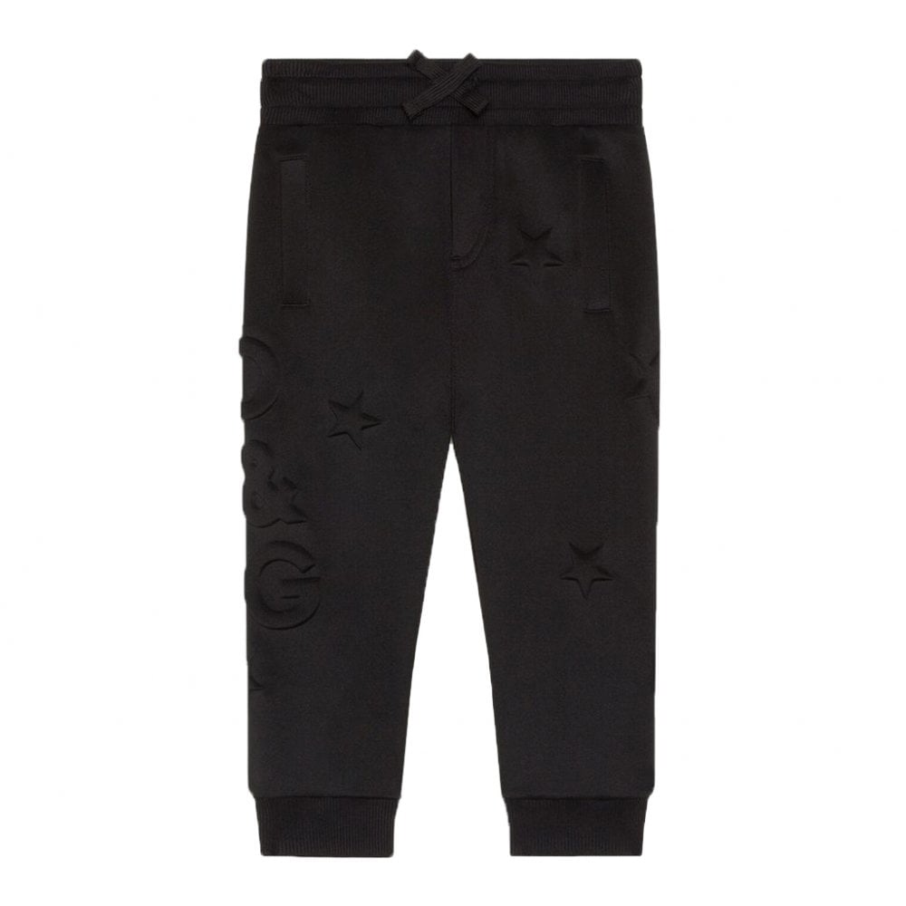 Dolce &amp; Gabbana Boys Star Embossed Joggers Black